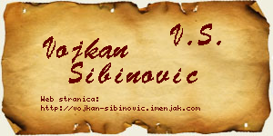Vojkan Sibinović vizit kartica